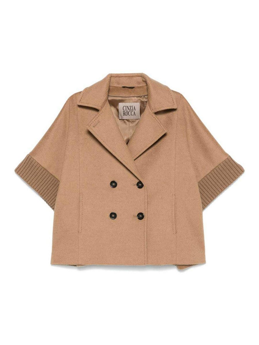 Cinzia Rocca Manteau Court - Camel