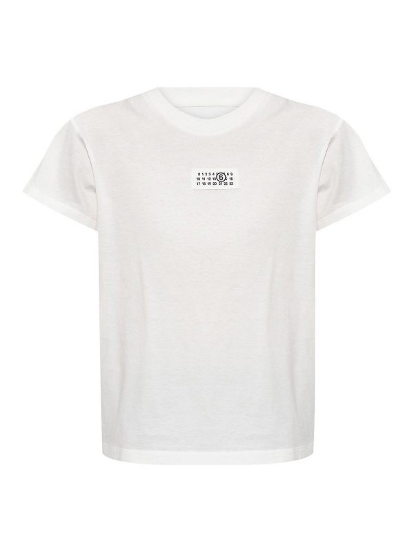 MM6 Maison Margiela Pull Col Rond - Blanc