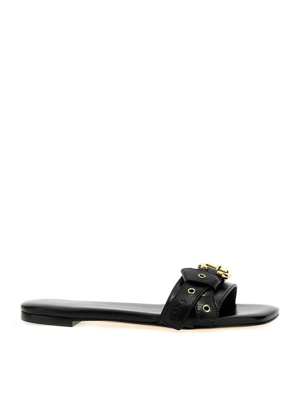 Chloe' Tongs - Noir