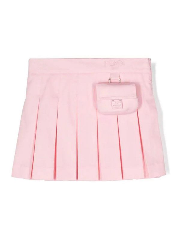 Fendi Jr Jupe Midi - Rose