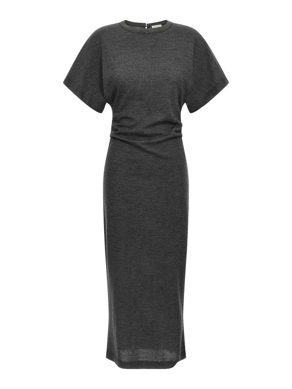 Brunello Cucinelli Robe Au Genou - Gris