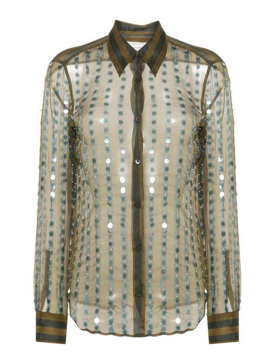 Dries Van Noten Chemise - Vert