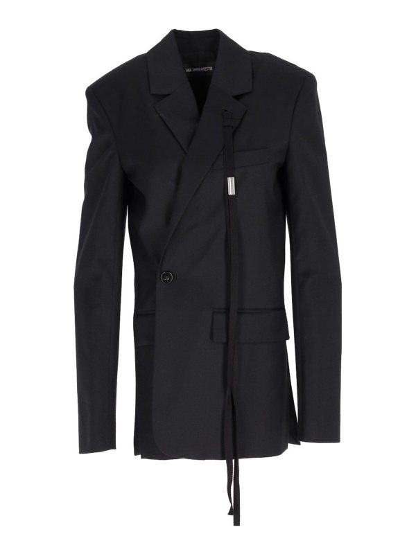 Ann Demeulemeester Manteau Court - Noir