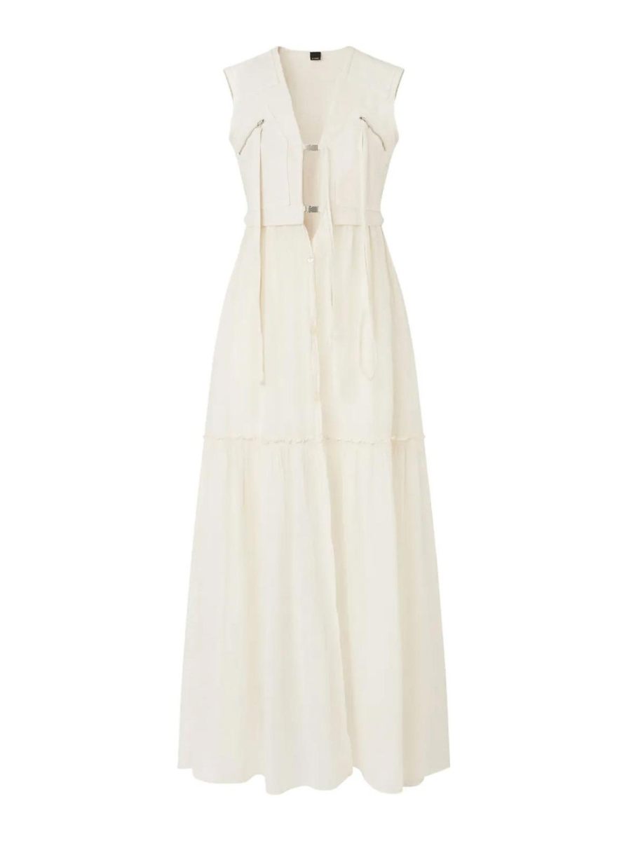 Pinko Maxi Robe - Blanc