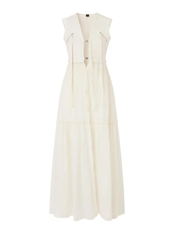 Pinko Maxi Robe - Blanc