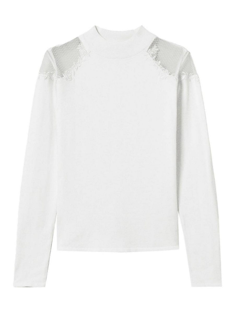 Twinset Pull Col Rond - Blanc