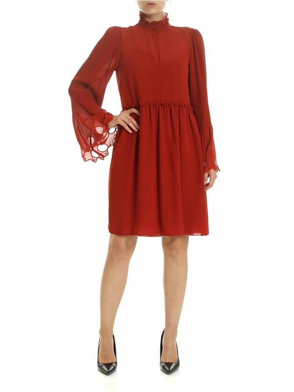 See by Chloé Robe Au Genou - Rouge