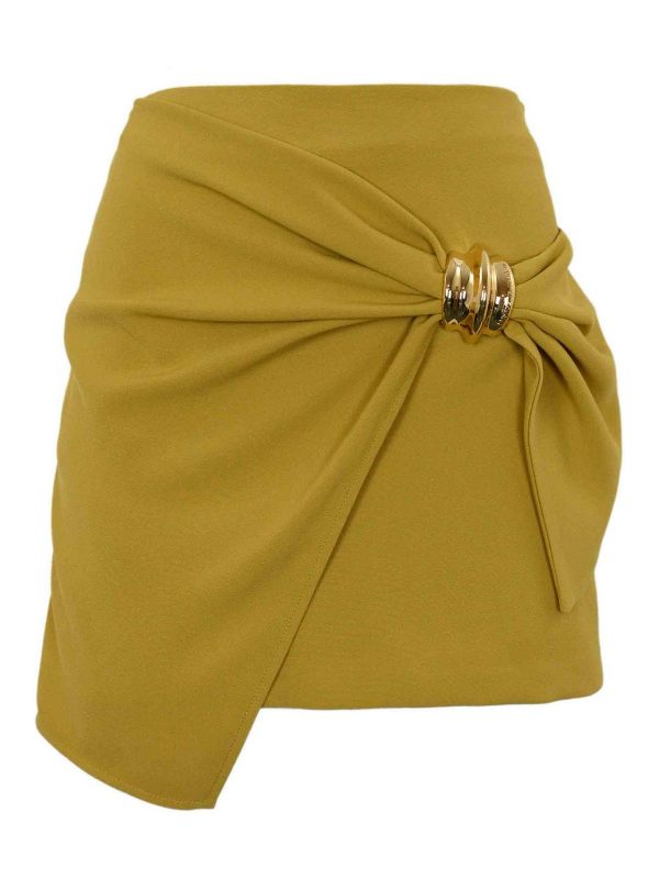 Elisabetta Franchi Jupe Midi - Orange Brûlée
