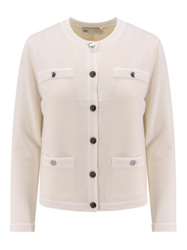 Tory Burch Pull Col Bateau - Beige