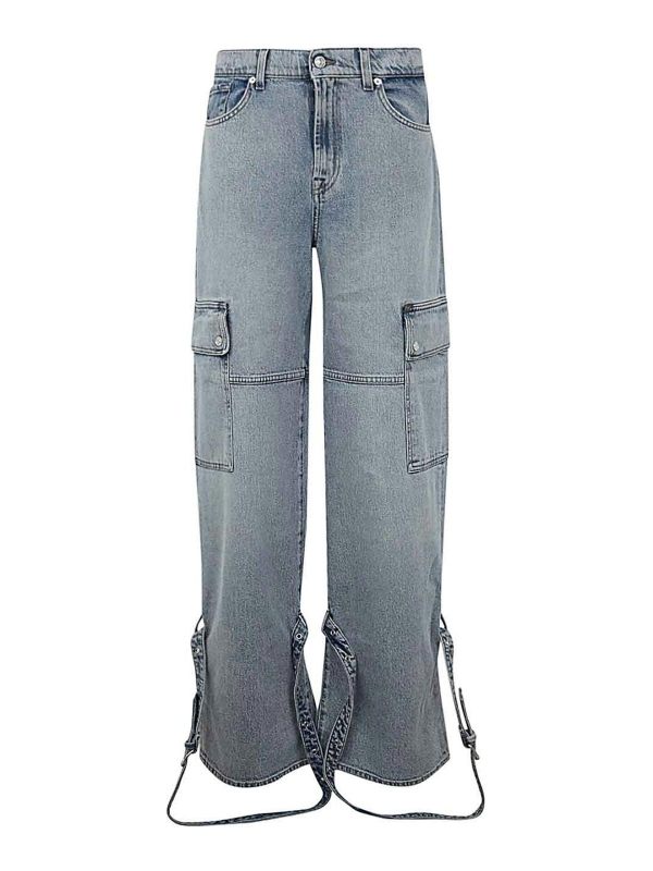 7 For All Mankind Jean Droit - Bleu