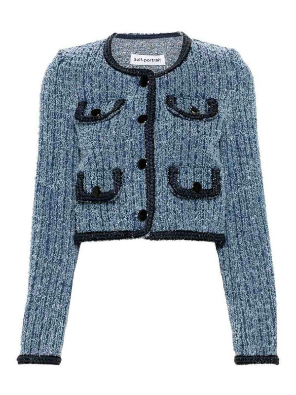 Self Portrait Veste Casual - Bleu