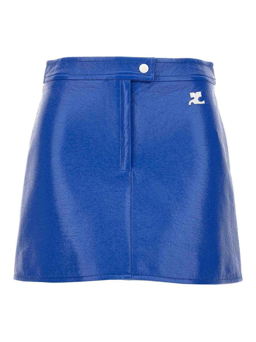 Courreges Mini Jupe - Bleu