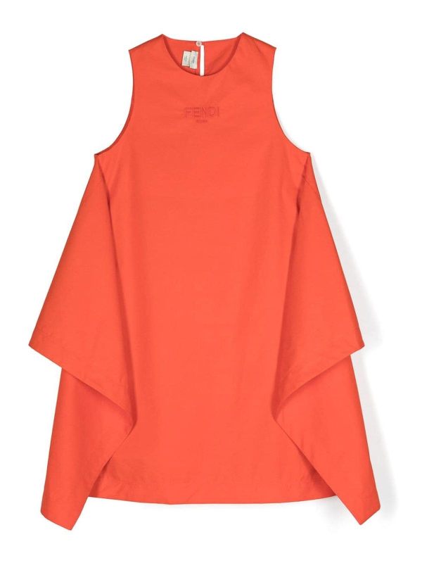 Fendi Jr Robe Au Genou - Rouge