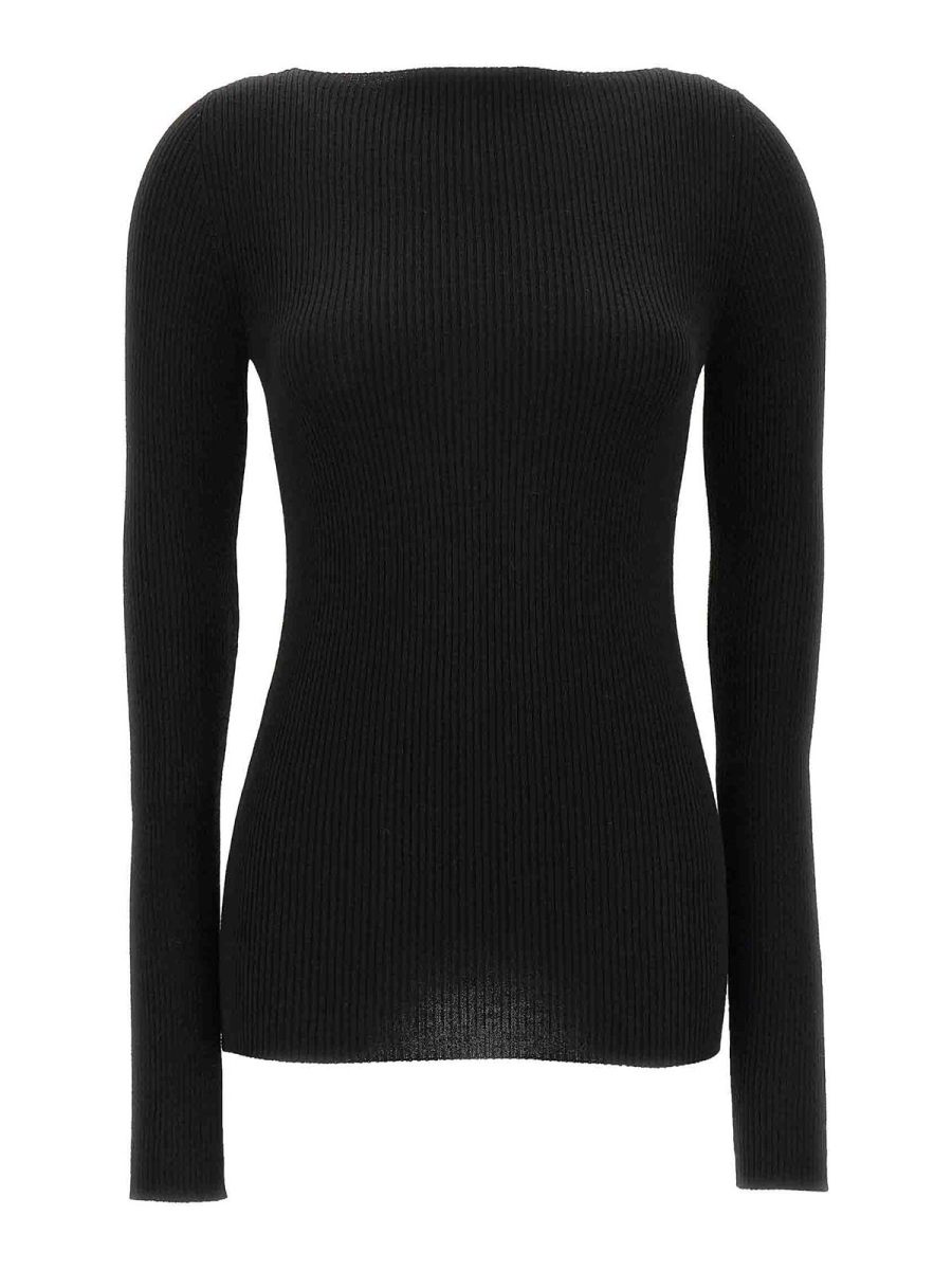 Rick Owens Pull Col Bateau - Noir