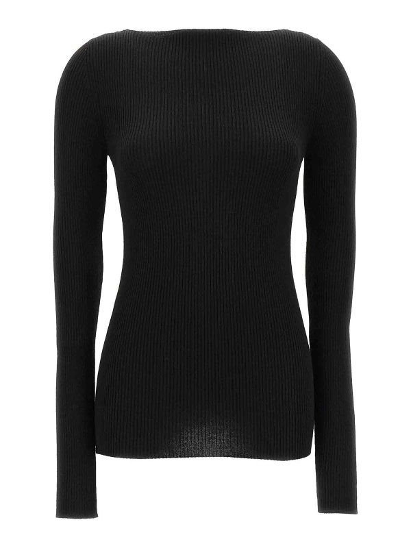 Rick Owens Pull Col Bateau - Noir
