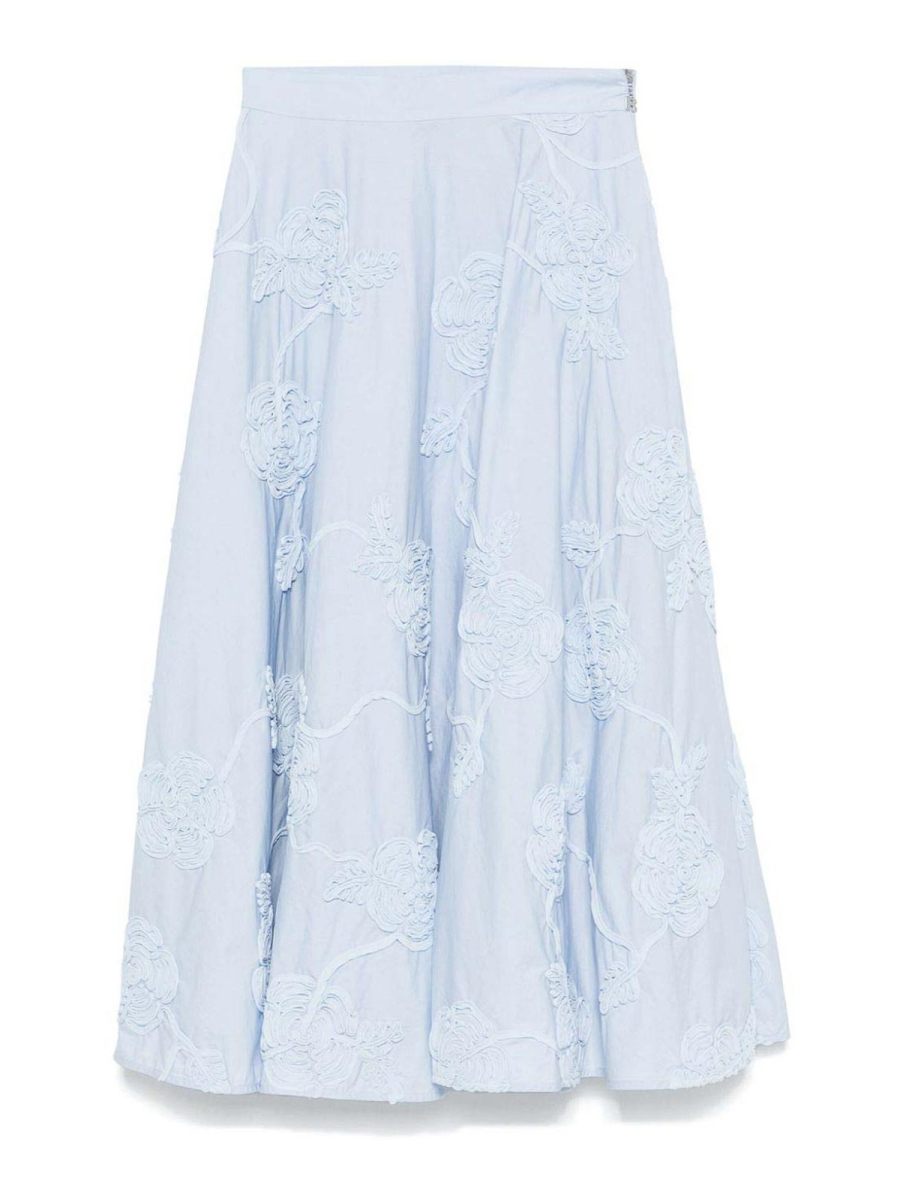 Rotate Birger Christensen Jupe Midi - Bleu Clair