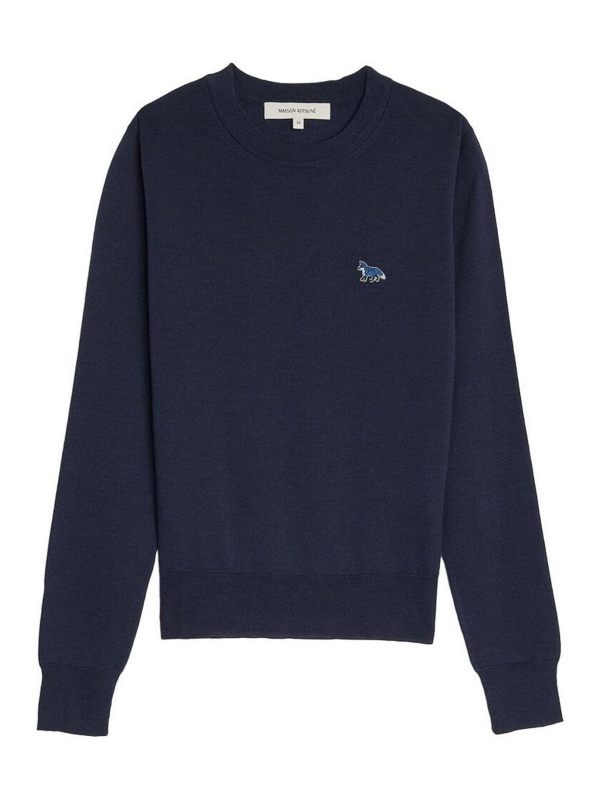 Maison Kitsuné Pull Col Rond - Bleu