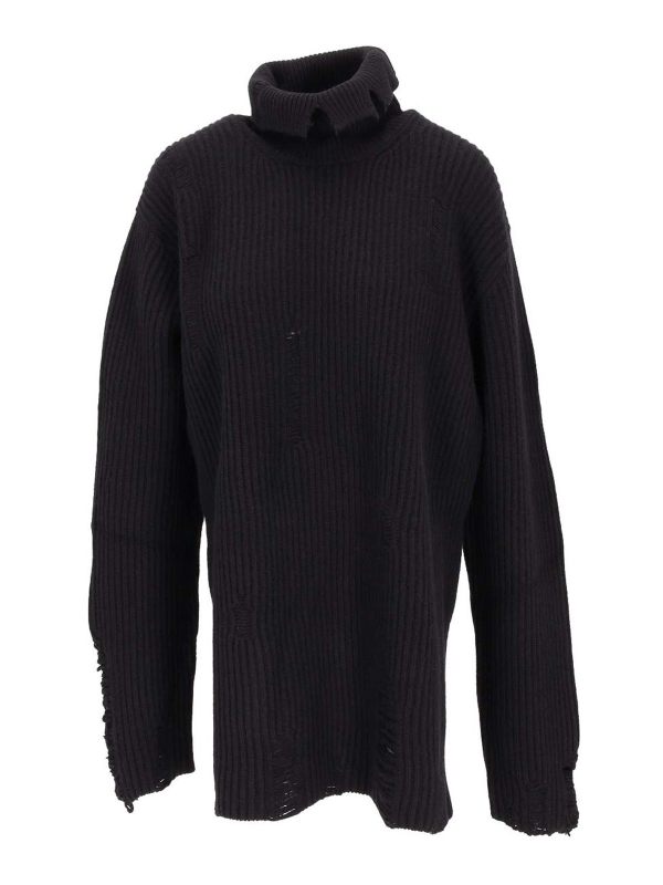 Ann Demeulemeester Pull Col Rond - Noir