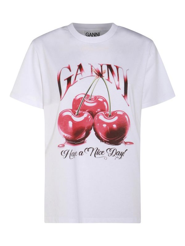 Ganni T-Shirt - Blanc