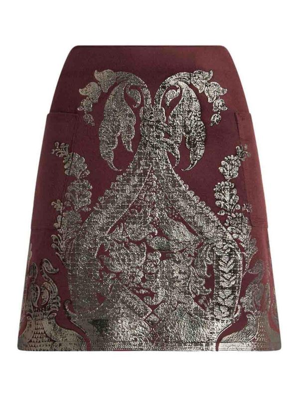 Etro Jupe Midi - Rouge Brun