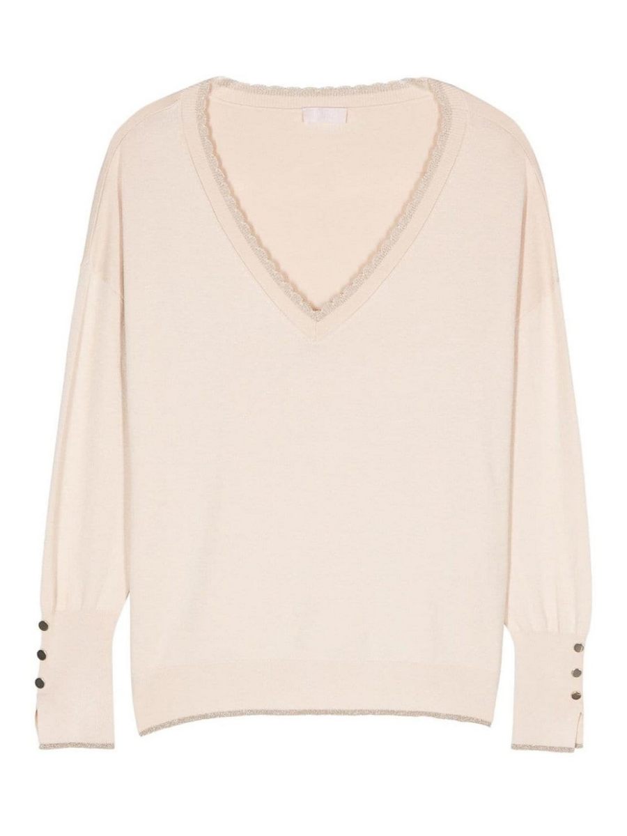 Liu Jo Pull Col Rond - Beige