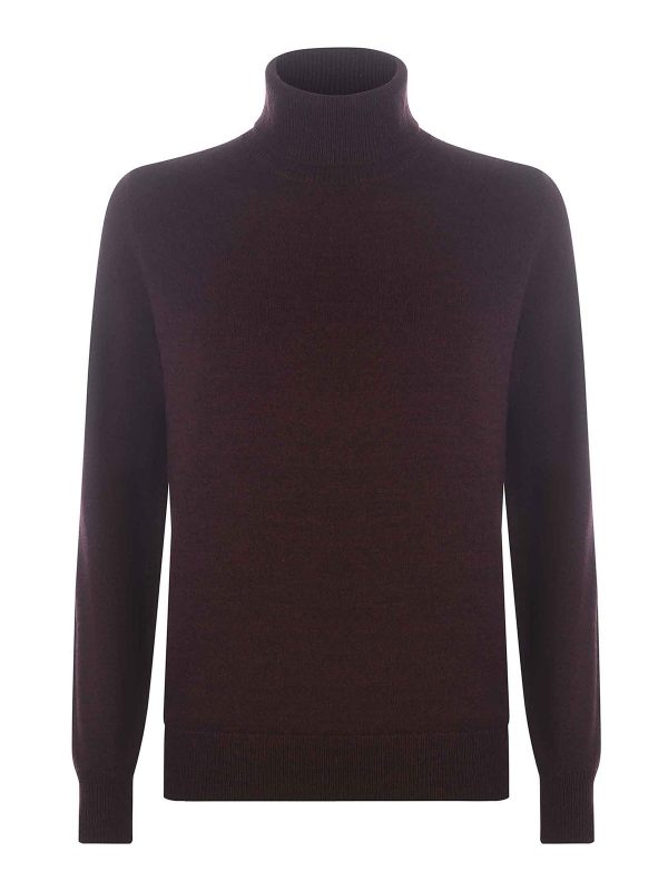 A. P.C. Pull Col Rond - Rouge Brun