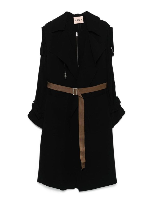 Plan C Manteau Court - Noir