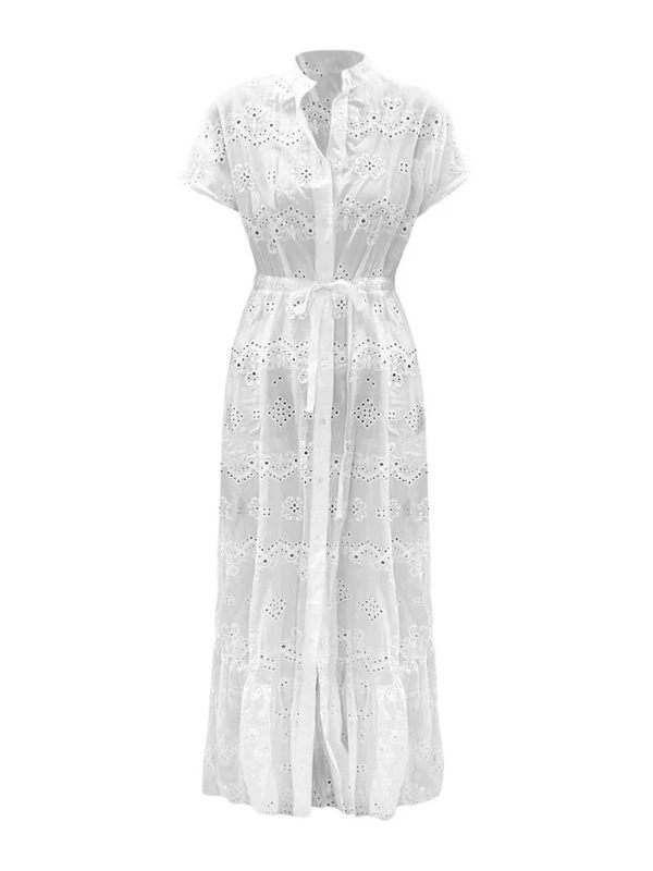 Mc2 Saint Barth Robe Au Genou - Blanc
