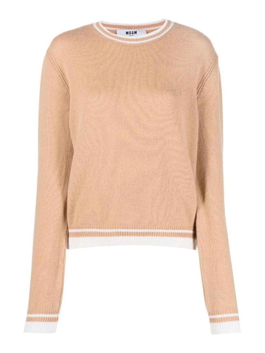 M. S.G. M. Pull Col Rond - Beige