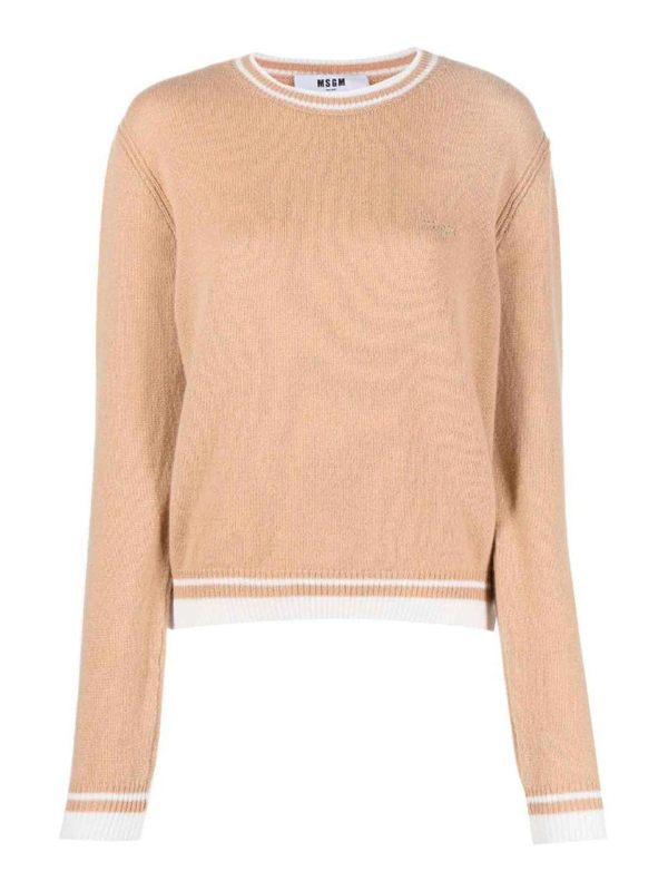 M. S.G. M. Pull Col Rond - Beige