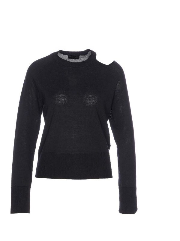 Roberto Collina Pull Col Rond - Noir