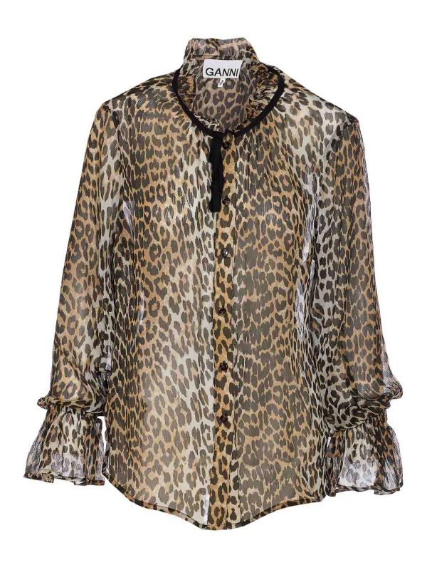 Ganni Chemise - Marron