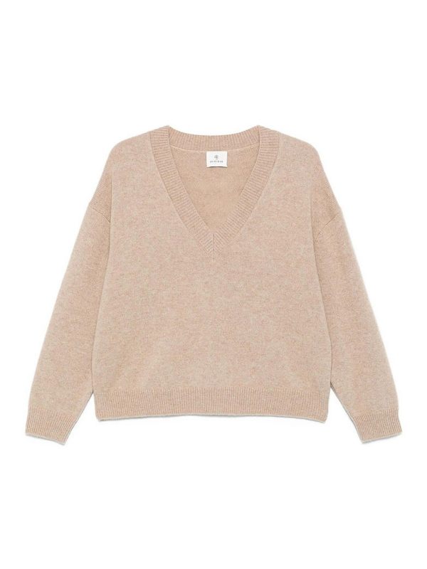 Anine Bing Pull Col Rond - Marron