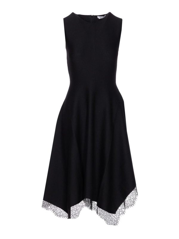 Alexander Mcqueen Robe Au Genou - Noir