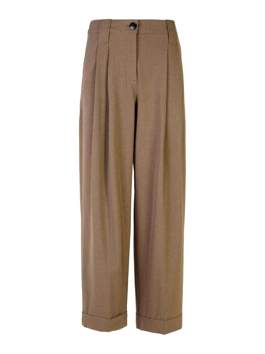 Ganni Pantalon Couturier - Marron