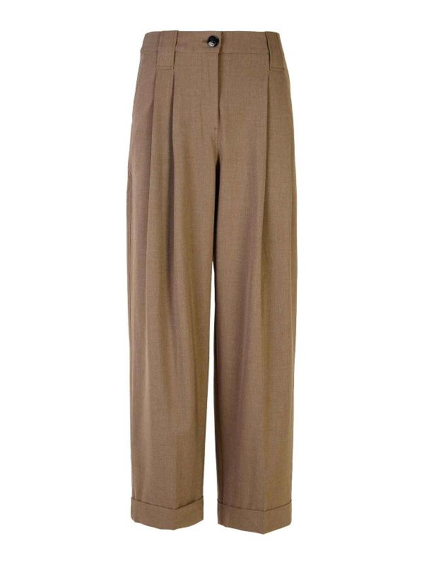 Ganni Pantalon Couturier - Marron