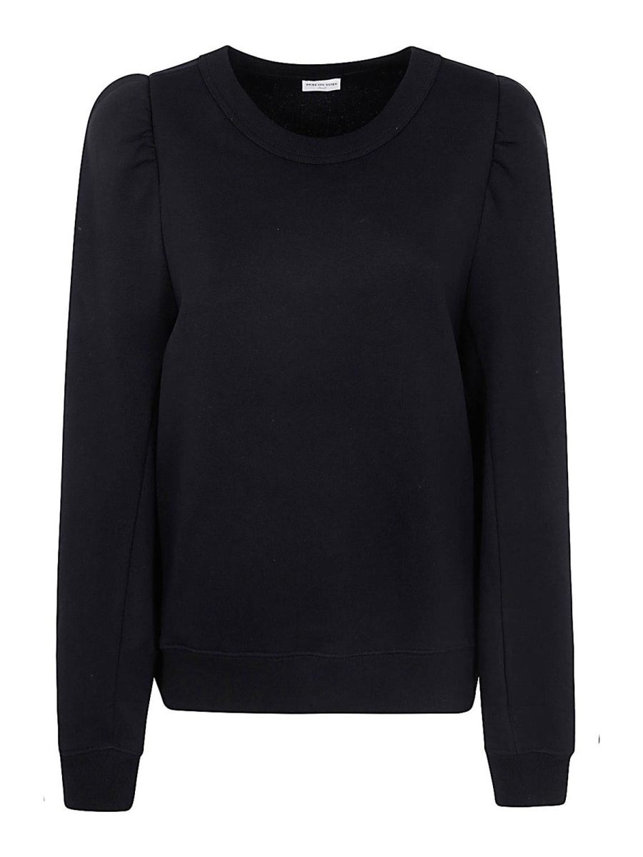 Dries Van Noten Pull Col Bateau - Noir