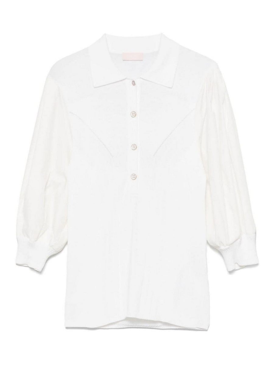 Liu Jo Pull Col Rond - Blanc