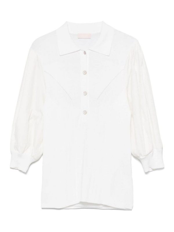Liu Jo Pull Col Rond - Blanc