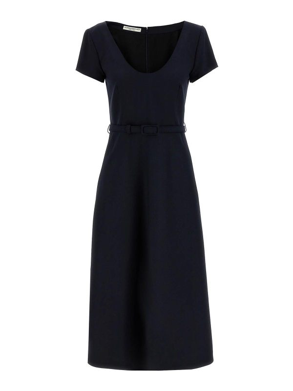 Alessandra Rich Robe Au Genou - Bleu