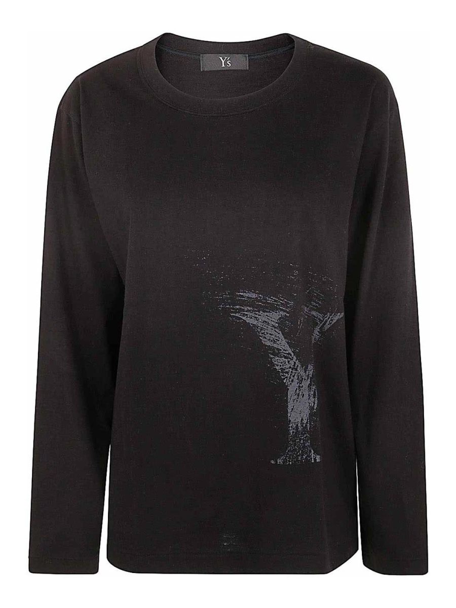 Y'S Pull Col Rond - Noir