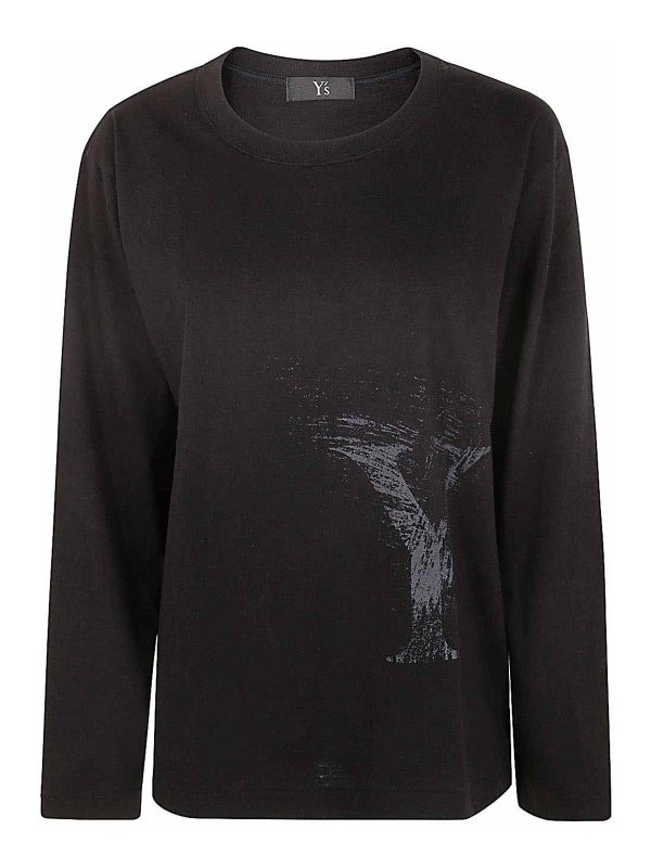 Y'S Pull Col Rond - Noir