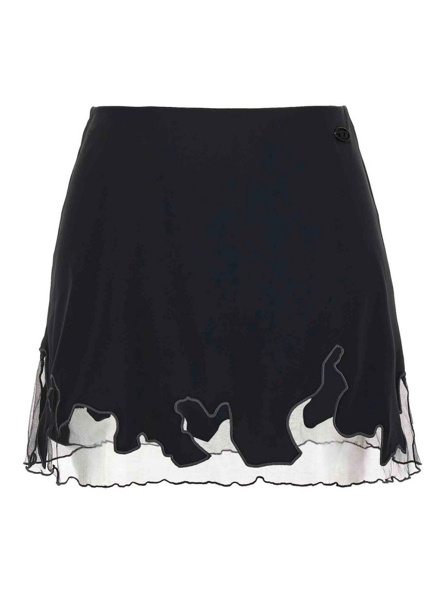 Diesel Jupe Midi - Noir
