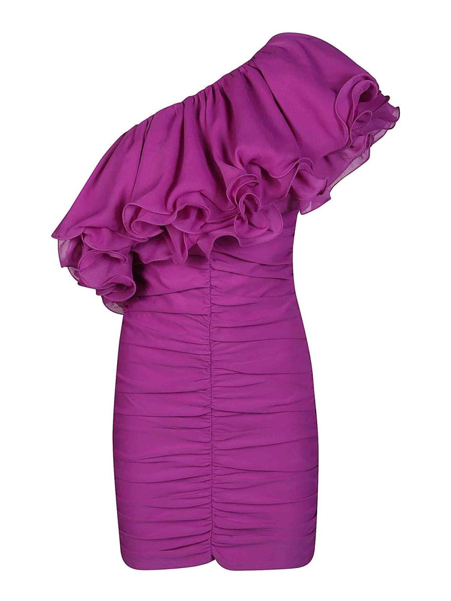 Rotate Birger Christensen Robe Au Genou - Violet