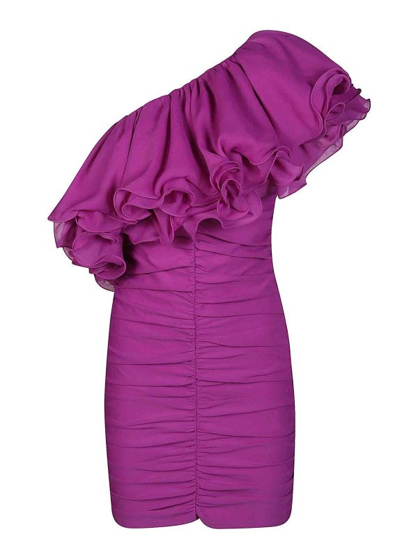 Rotate Birger Christensen Robe Au Genou - Violet