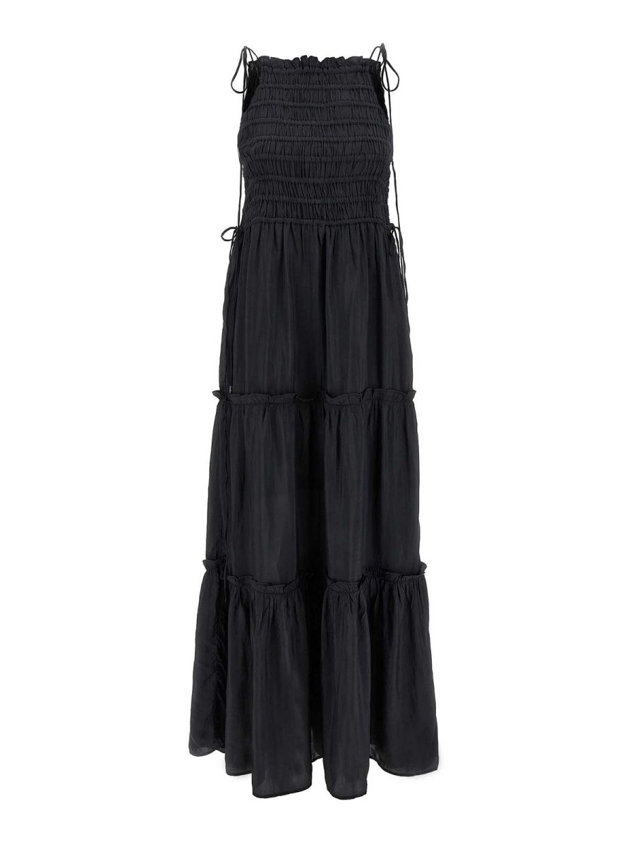 Ganni Robe Au Genou - Gris