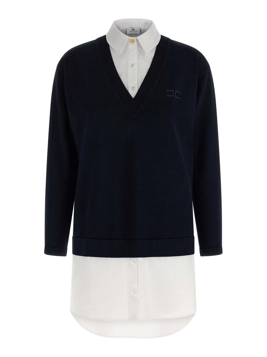 Elisabetta Franchi Robe Au Genou - Bleu