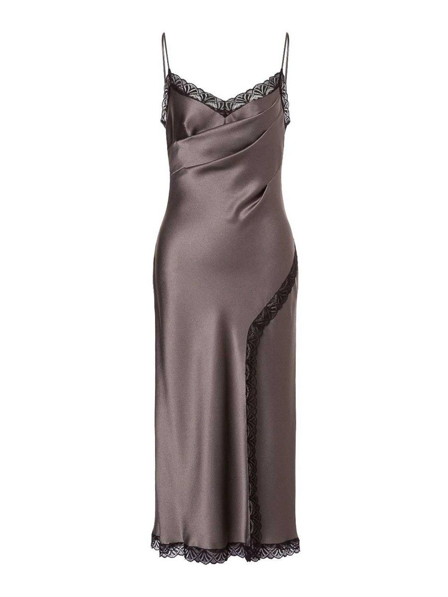 Alberta Ferretti Robe Au Genou - Gris