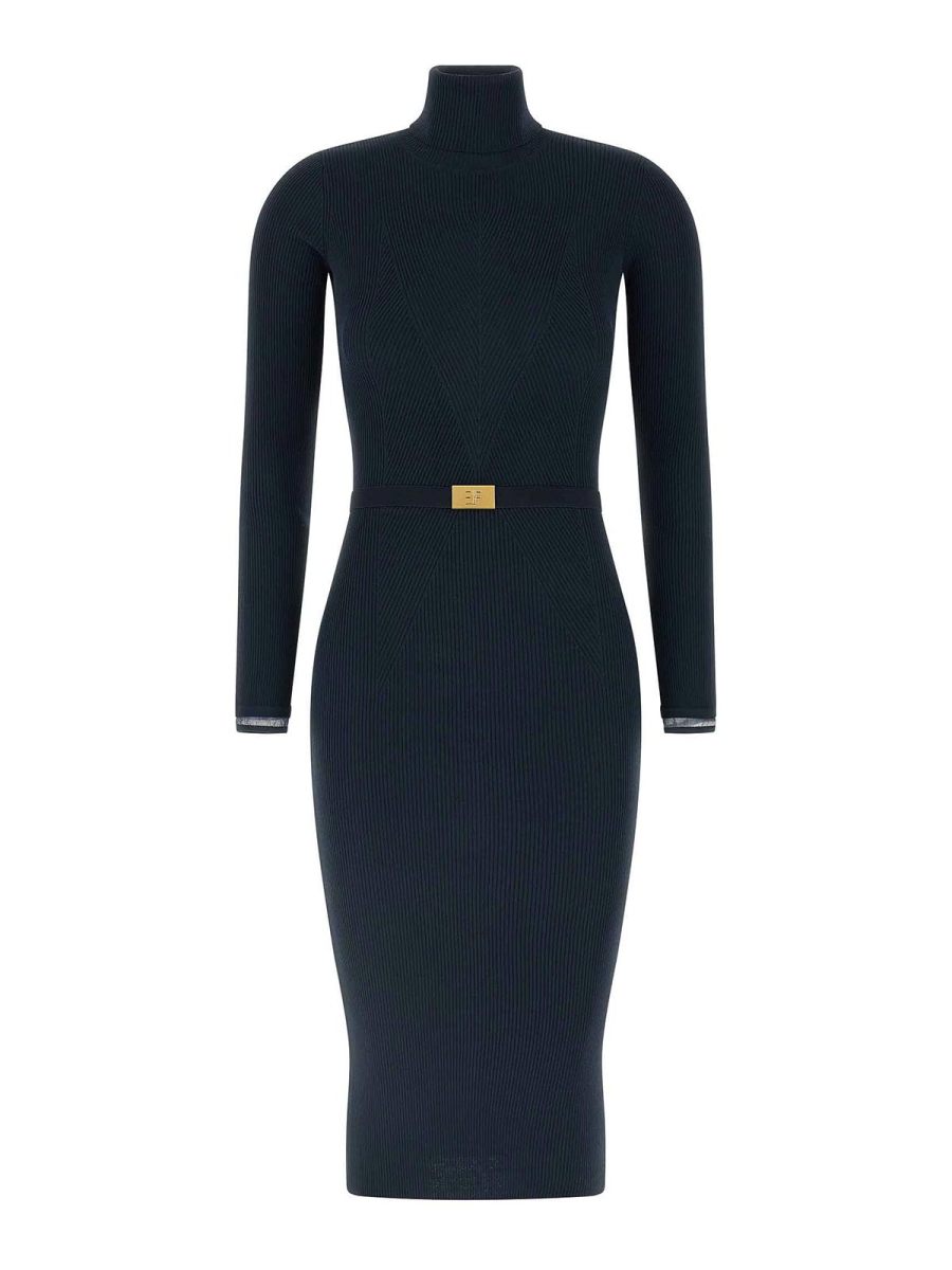 Elisabetta Franchi Robe Au Genou - Bleu