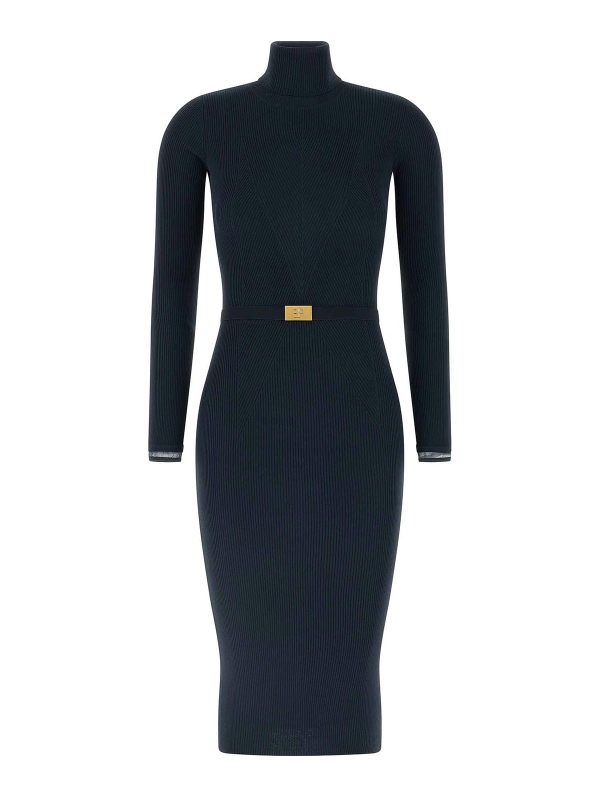 Elisabetta Franchi Robe Au Genou - Bleu